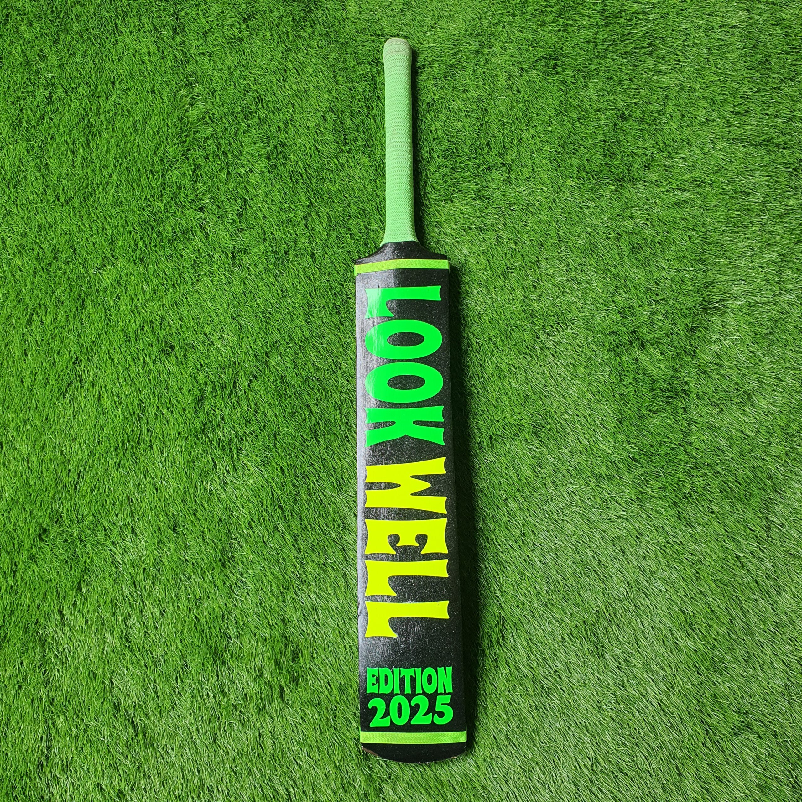 Black Mughal Bat Half Cane Handle Rawalakot Bat